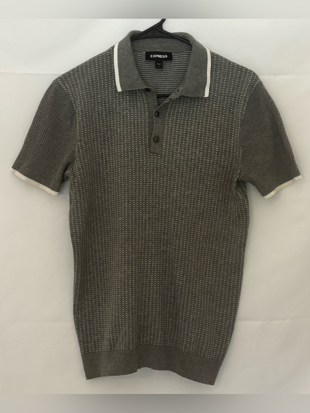 Express Polo Shirt Men Short Sleeve Cotton Sweater Small